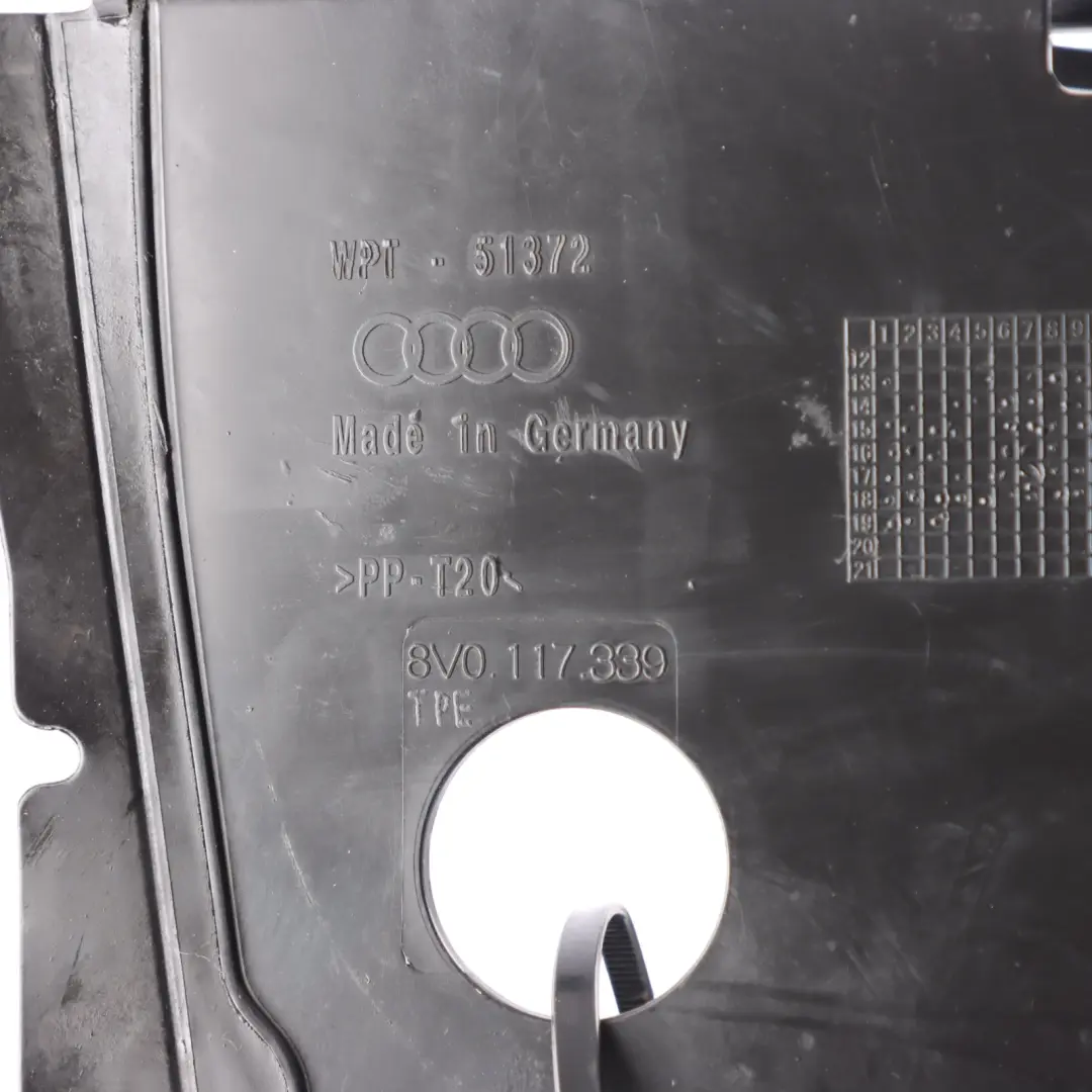 Auxiliary Radiator Air Guide Duct Left N/S to Audi A3 S3 8V with Part number 8V0117339 Audi A3 S3 8V Auxiliary Radiator Air Guide Duct Left N/S - SKU 8V0117339 - Part number 8V0117339