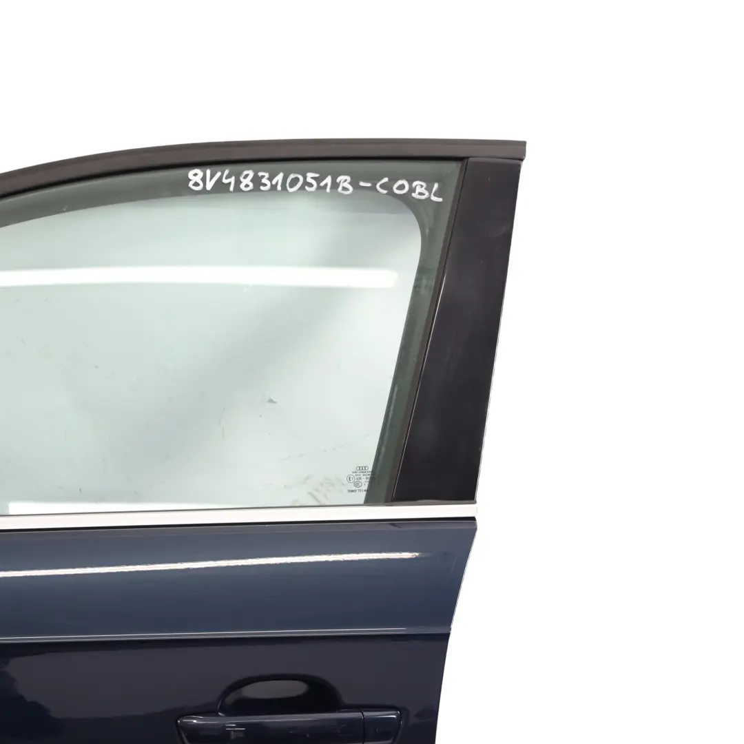 Audi A3 8V Door Front Left N/S Cosmos Blue Metallic - X5E - SKU 8V4831051B-COBL - Part number 8V4831051B