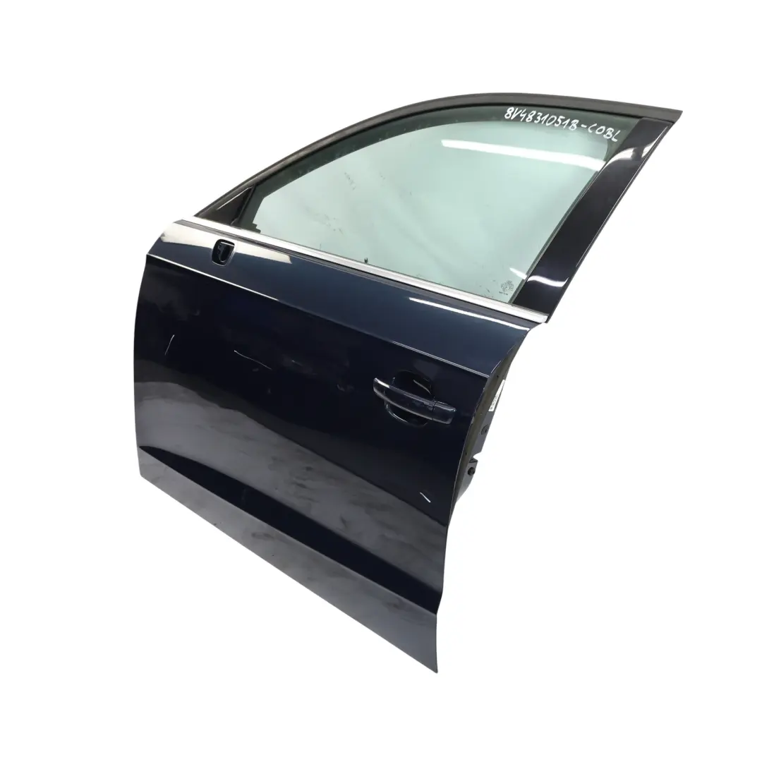 Puerta Delantera Izquierda Cosmos Blue Azul Metalizado - X5E para Audi A3 8V con número de pieza 8V4831051B Audi A3 8V Puerta Delantera Izquierda Cosmos Blue Azul Metalizado - X5E - SKU 8V4831051B-COBL - Número de pieza 8V4831051B