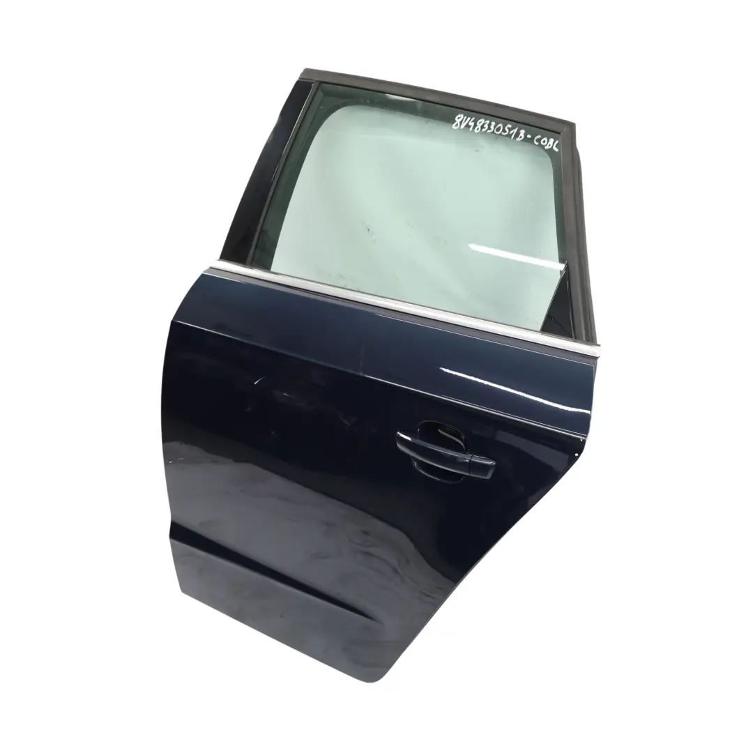 Sportback Puerta Trasera Izquierda Cosmos Blue Azul Metalizado - X5E para Audi A3 8V con número de pieza 8V4833051B Audi A3 8V Sportback Puerta Trasera Izquierda Cosmos Blue Azul Metalizado - X5E - SKU 8V4833051B-COBL - Número de pieza 8V4833051B