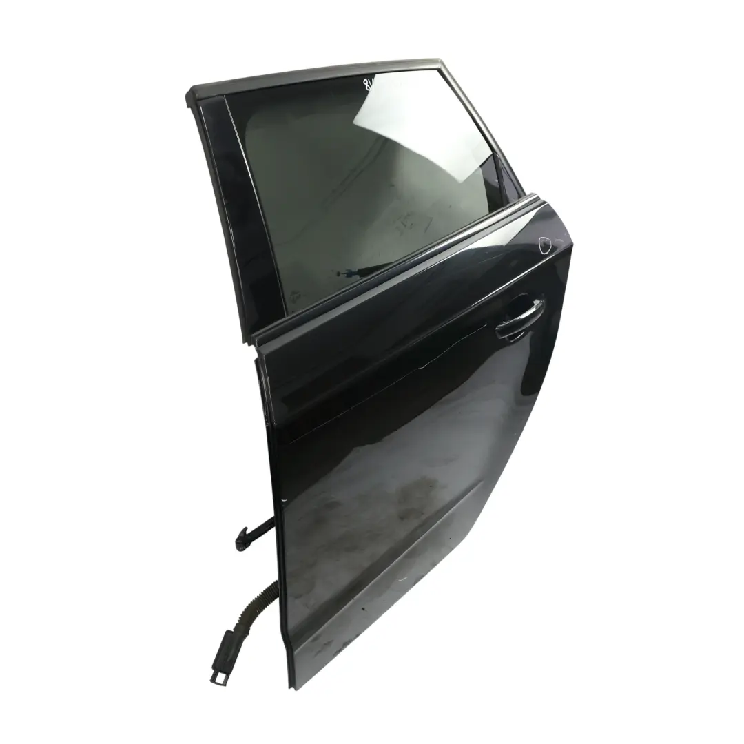 Sportback Rear Left N/S Door Mythical Black Metallic - Y9T to Audi A3 8V with Part number 8V4833051E Audi A3 8V Sportback Rear Left N/S Door Mythical Black Metallic - Y9T - SKU 8V4833051E-MYB - Part number 8V4833051E