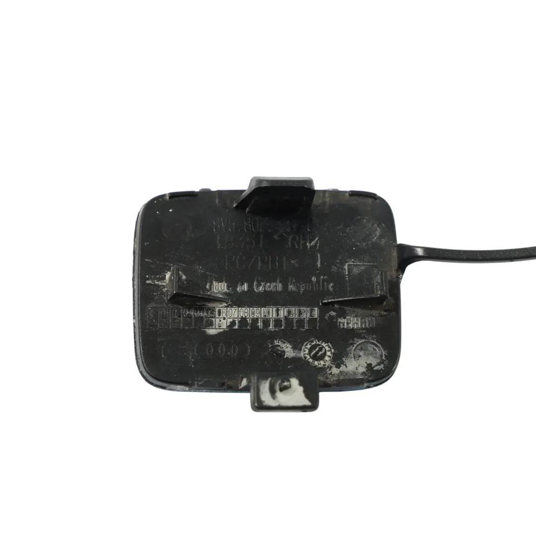 Audi A3 S3 8V Heckstoßstange Abdeckkappe Abschleppöse Arablau Blau Kristal - X5J - SKU 8V5807441C-ARA - Teilenummer 8V5807441C