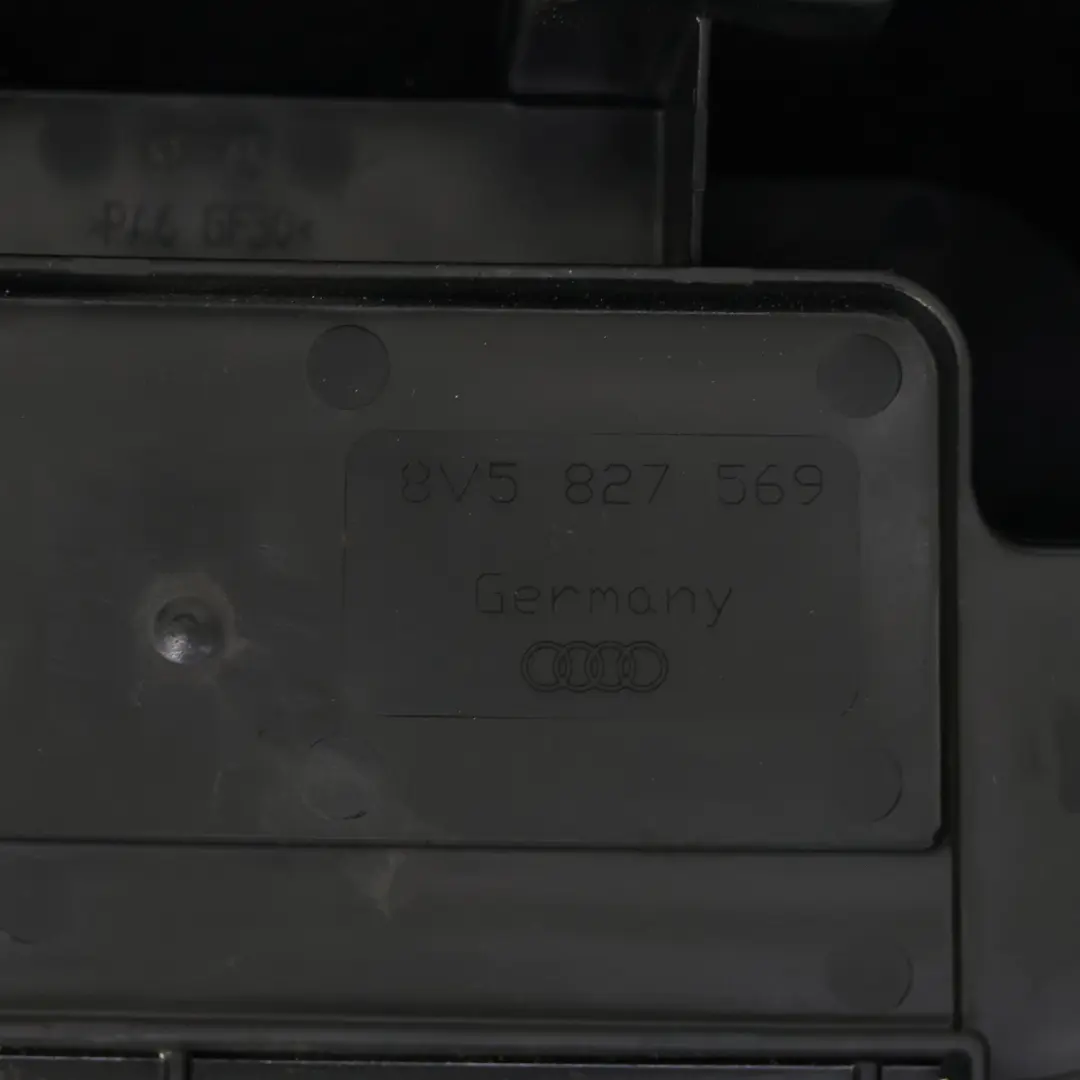 Audi A3 8V 8Y Boot Trunk Lid Lock Mechanism Covering Trim Panel - SKU 8V5827569 - Part number 8V5827569