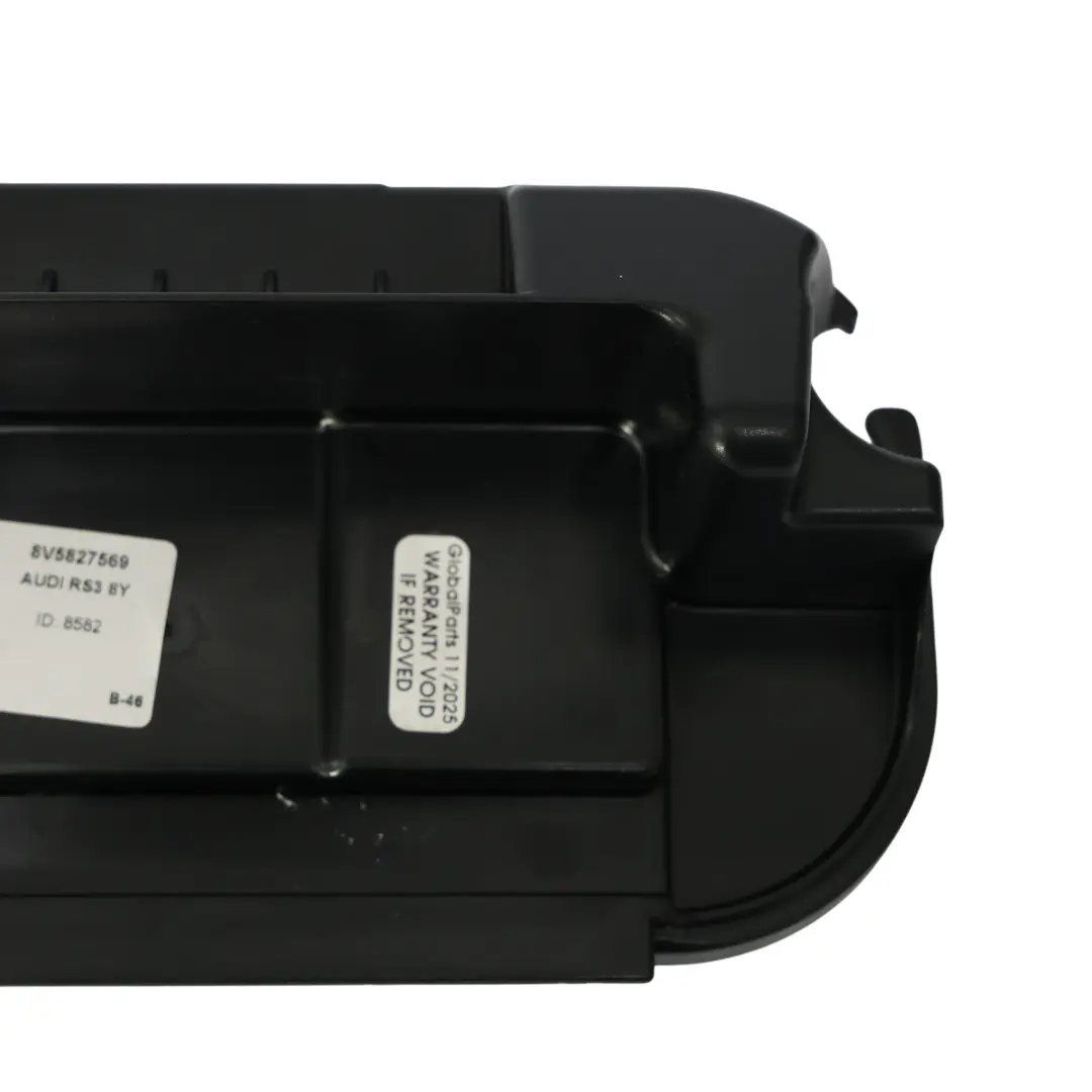 8Y Boot Trunk Lid Lock Mechanism Covering Trim Panel to Audi A3 8V with Part number 8V5827569 Audi A3 8V 8Y Boot Trunk Lid Lock Mechanism Covering Trim Panel - SKU 8V5827569 - Part number 8V5827569