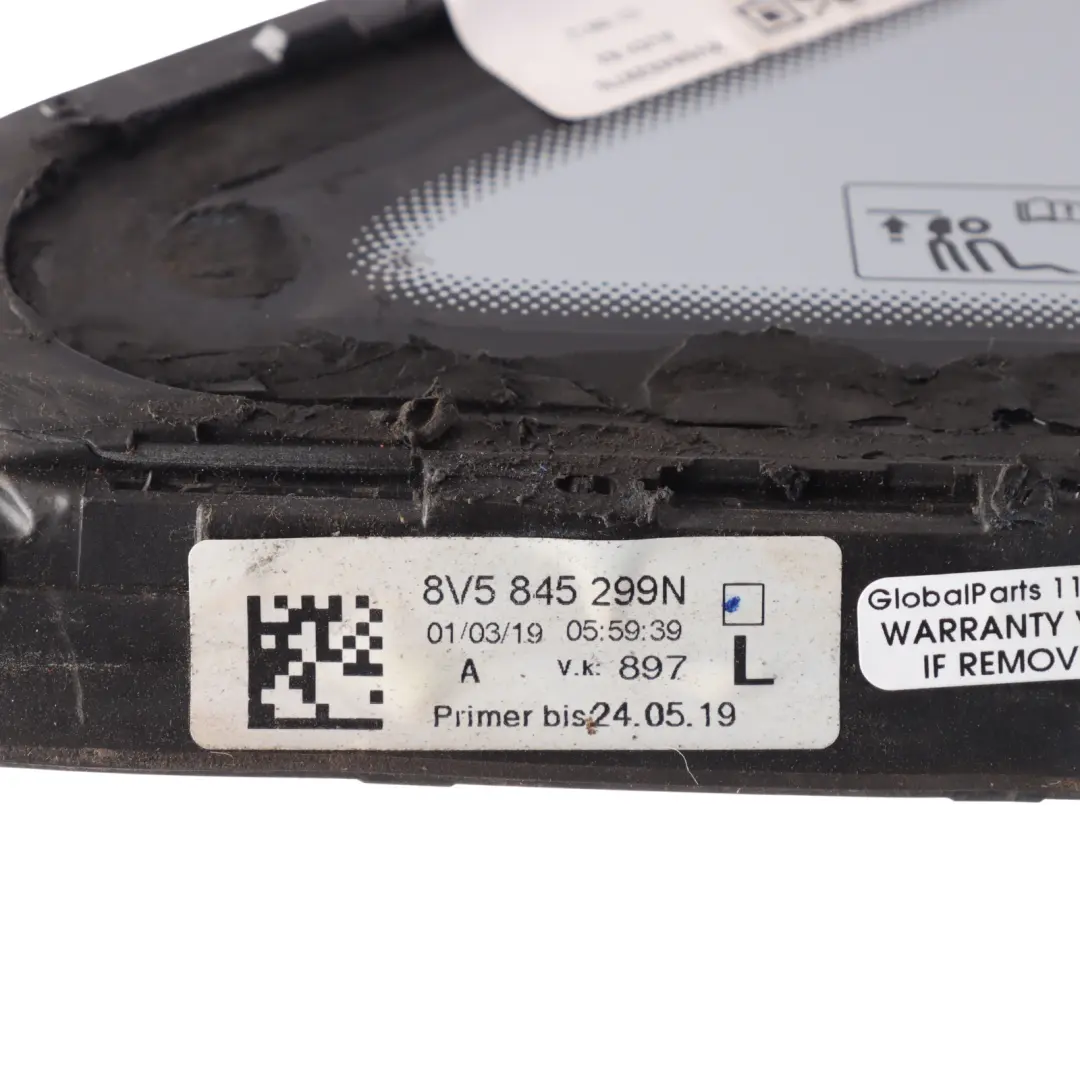 Window Glass Rear Left N/S Quarter Glass AS3 Tinted 8V5845299N to Audi A3 S3 8V with Part number 8V5845297N Audi A3 S3 8V Window Glass Rear Left N/S Quarter Glass AS3 Tinted 8V5845299N - SKU 8V5845297N - Part number 8V5845297N