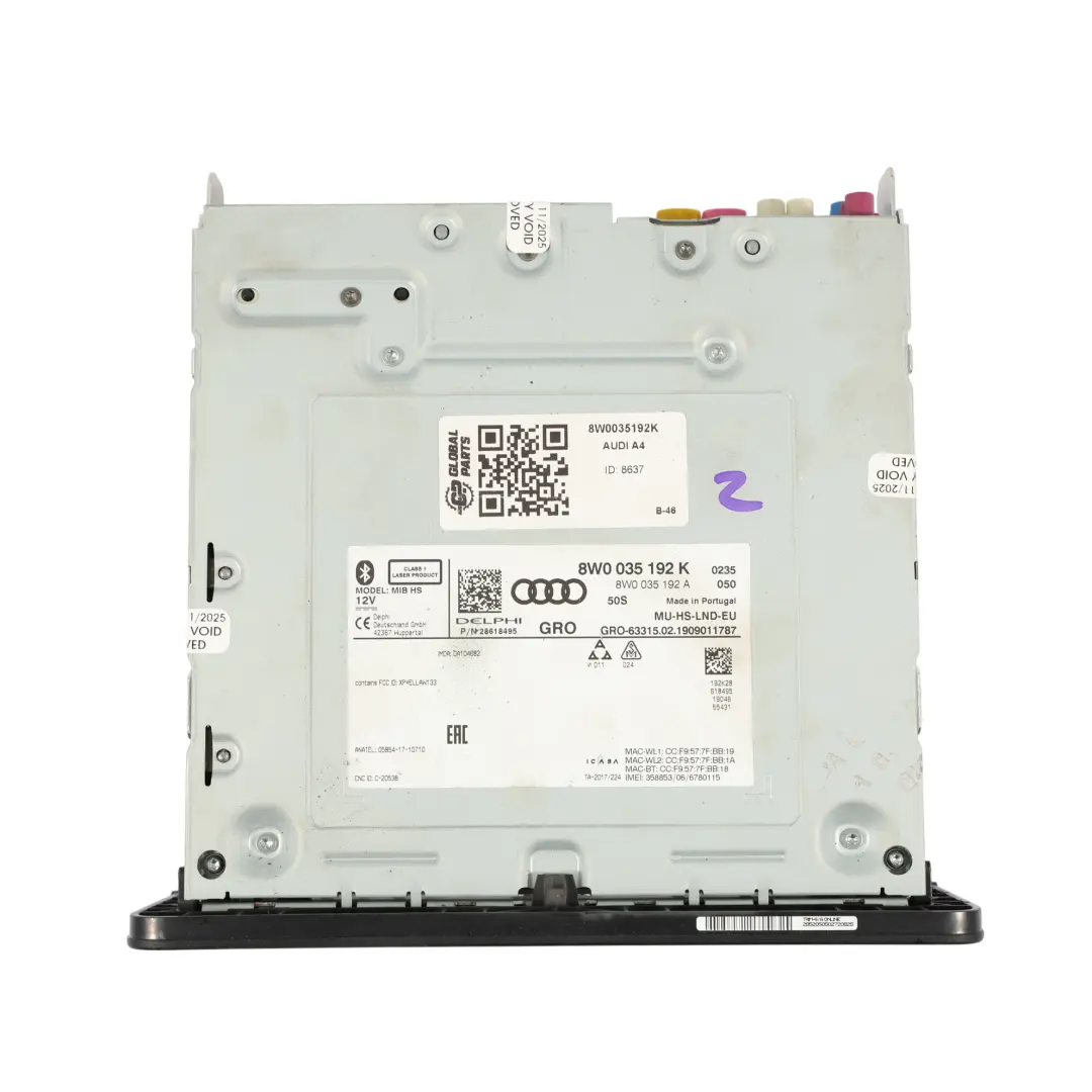 Audi A4 B9 Czytnik Multimedia Nawigacja MMI CD SD - SKU 8W0035192K - Numer Części 8W0035192K