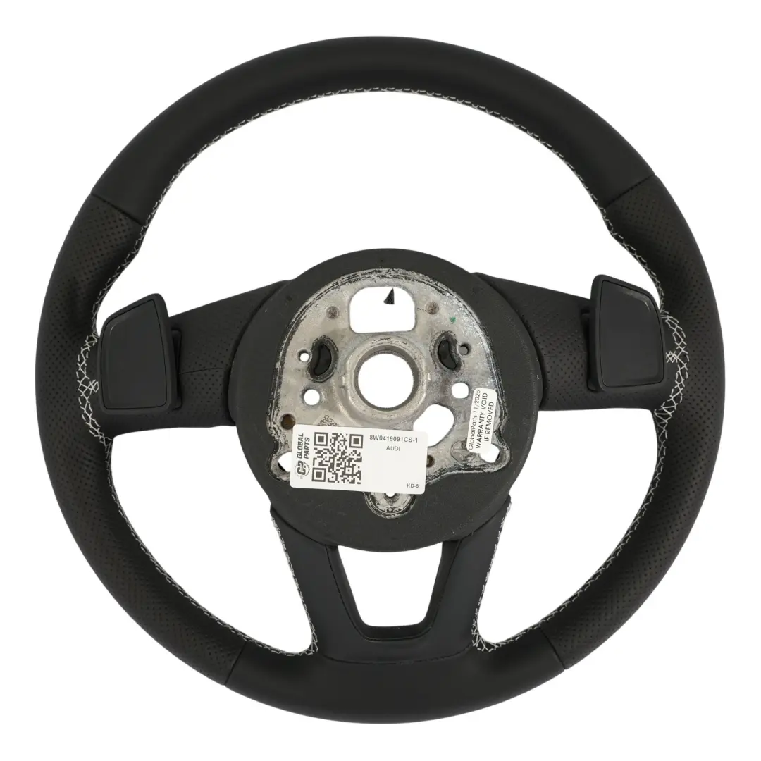 Audi A4 B9 A5 F5 Volante S-Line NUOVO Paddle In Pelle Nera - SKU 8W0419091CS-1 - Numero di parte 8W0419091CS