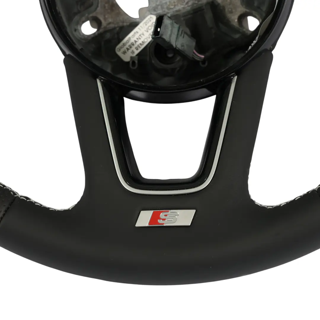 Audi A4 B9 A5 F5 Volante S-Line NUOVO Paddle In Pelle Nera - SKU 8W0419091CS-1 - Numero di parte 8W0419091CS