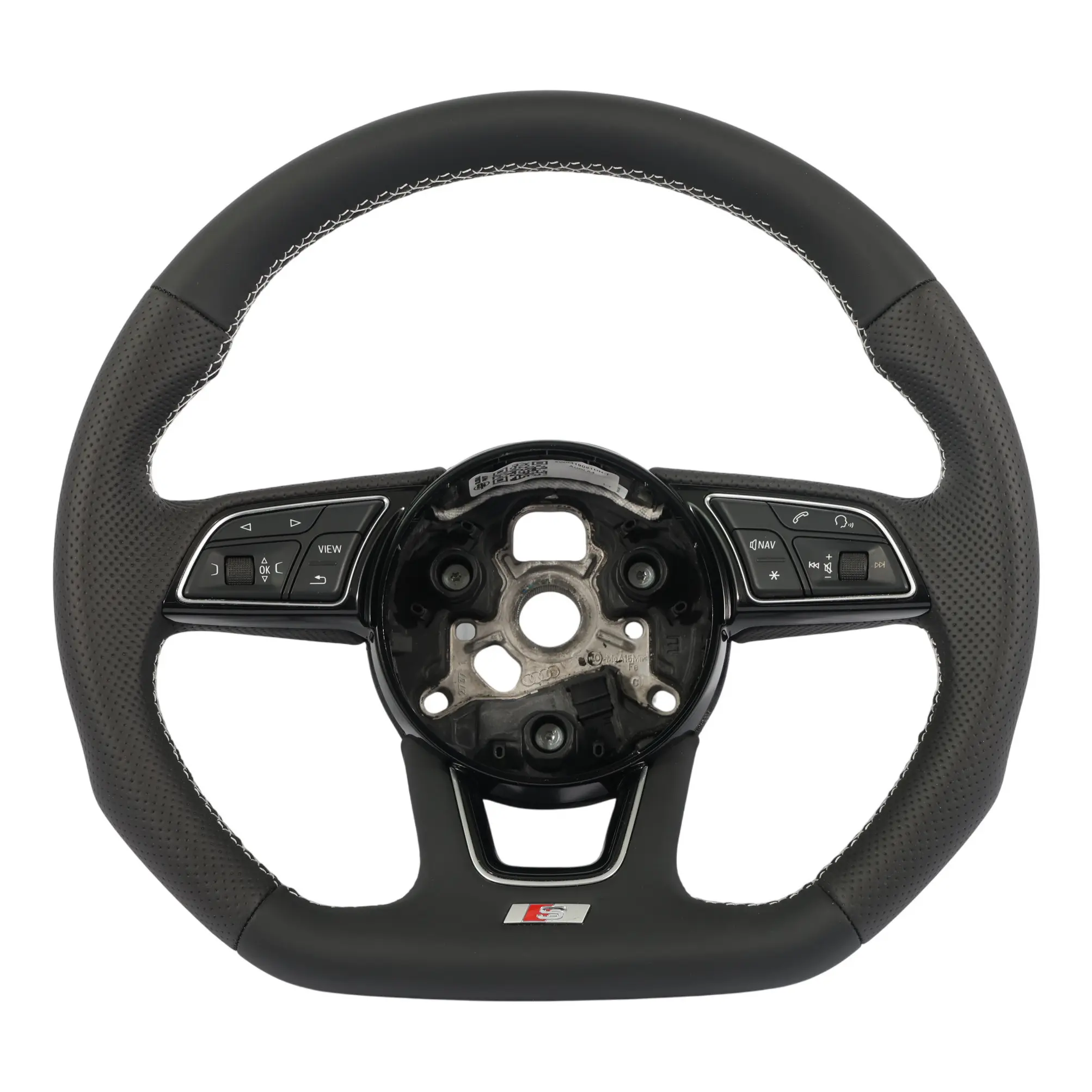 Audi A4 B9 A5 F5 Steering Wheel S-Line NEW Black Leather Flat Bottom 8W0419091DH