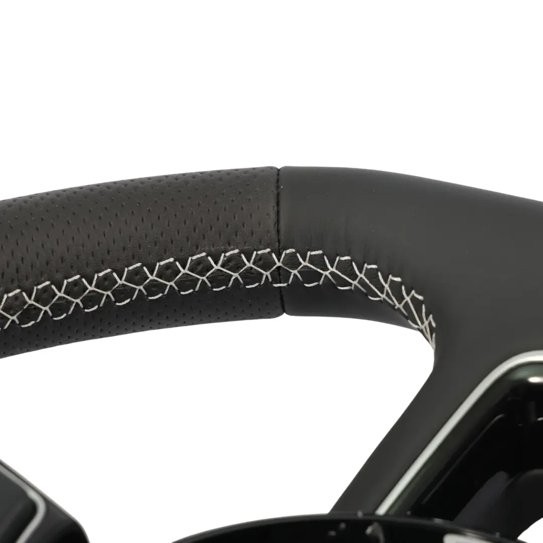 Audi A4 B9 A5 F5 Volant S-Line NEUF Cuir Noir Fond Plat - SKU 8W0419091DH-1 - Numéro de pièce 8W0419091DH