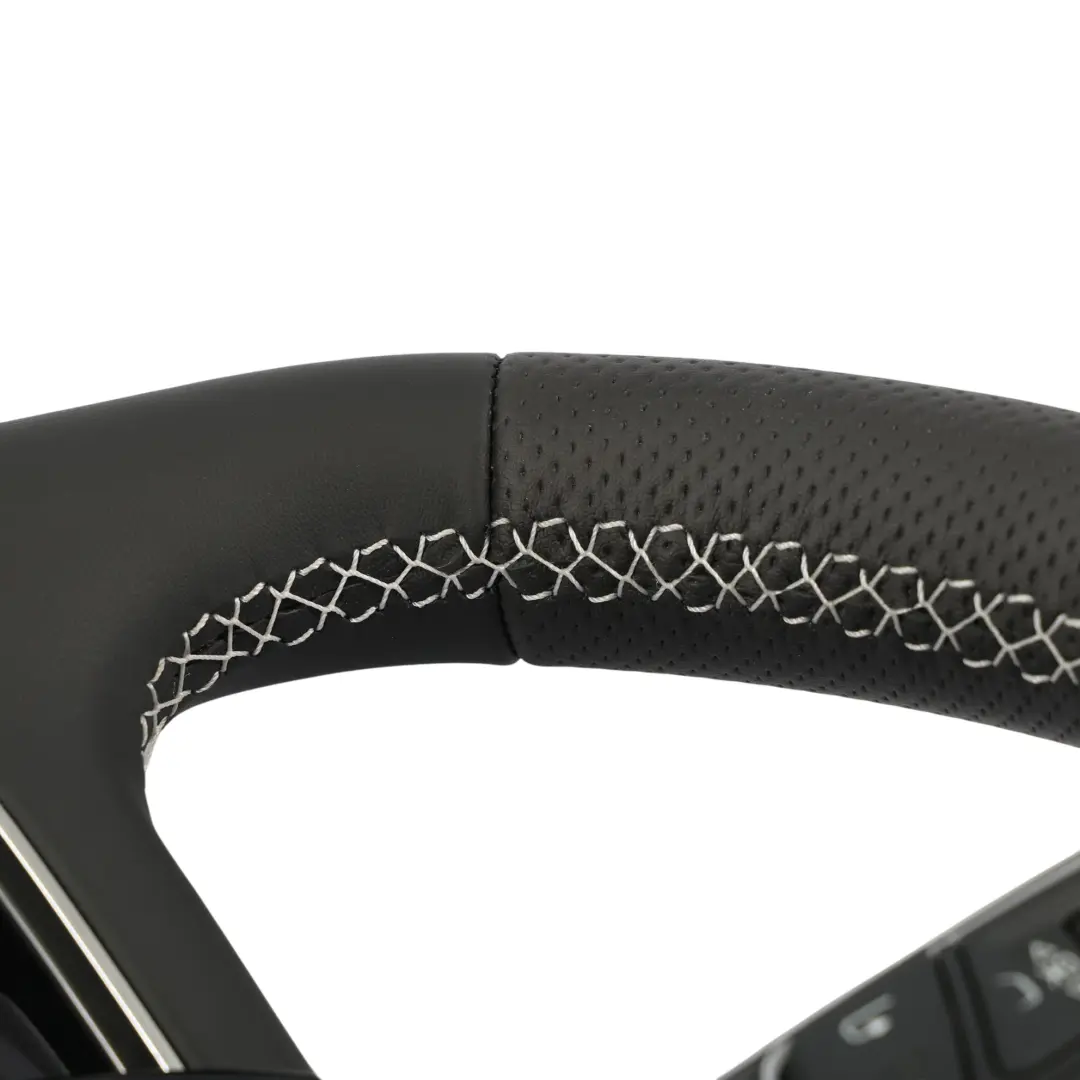 NUEVO Cuero Negro Fondo Plano para Audi A4 B9 A5 F5 Volante S-Line con número de pieza 8W0419091DH Audi A4 B9 A5 F5 Volante S-Line NUEVO Cuero Negro Fondo Plano - SKU 8W0419091DH-1 - Número de pieza 8W0419091DH