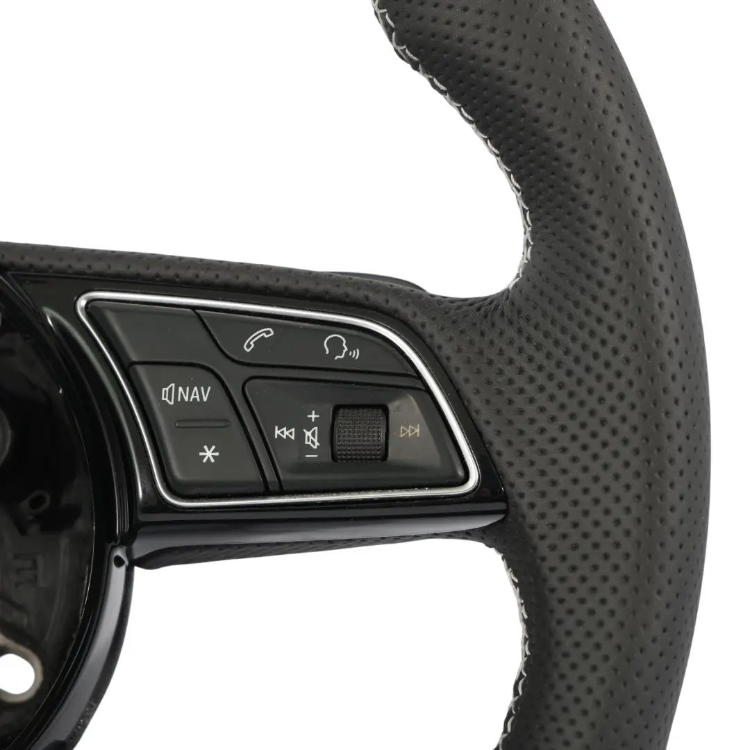 Audi A4 B9 A5 F5 Kierownica S-Line NOWA Czarna Skóra Ścięta - SKU 8W0419091DH-1 - Numer Części 8W0419091DH