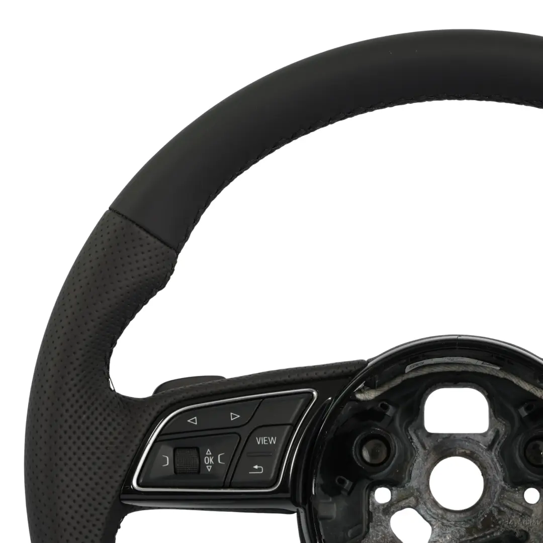 Audi A4 B9 A5 F5 Kierownica S-Line NOWA Czarna Skóra Ścięta - SKU 8W0419091DH-2 - Numer Części 8W0419091DH