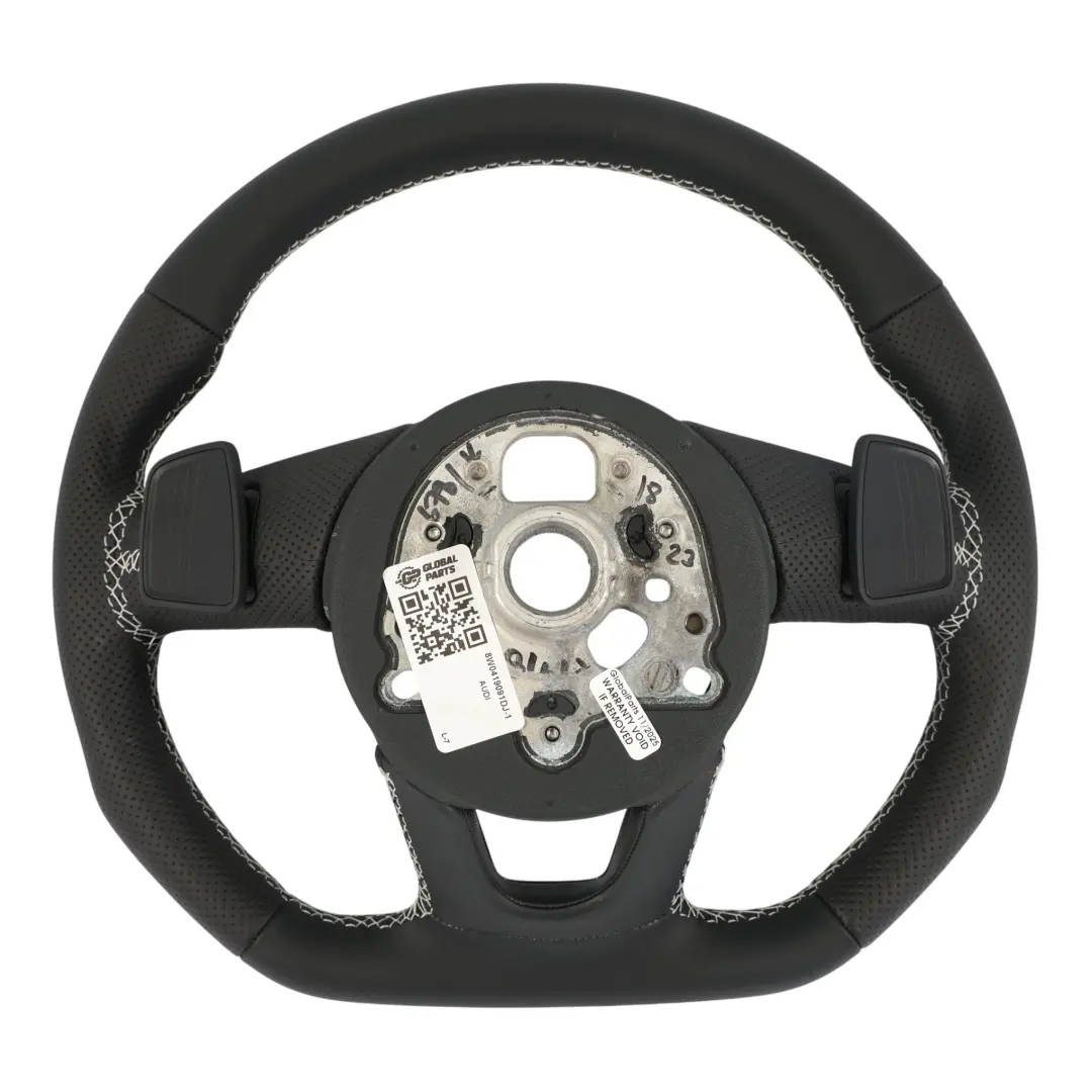 Audi A4 S4 B9 A5 S5 F5 Steering Wheel NEW Black Leather Flat Bottom - SKU 8W0419091DJ-1 - Part number 8W0419091DJ