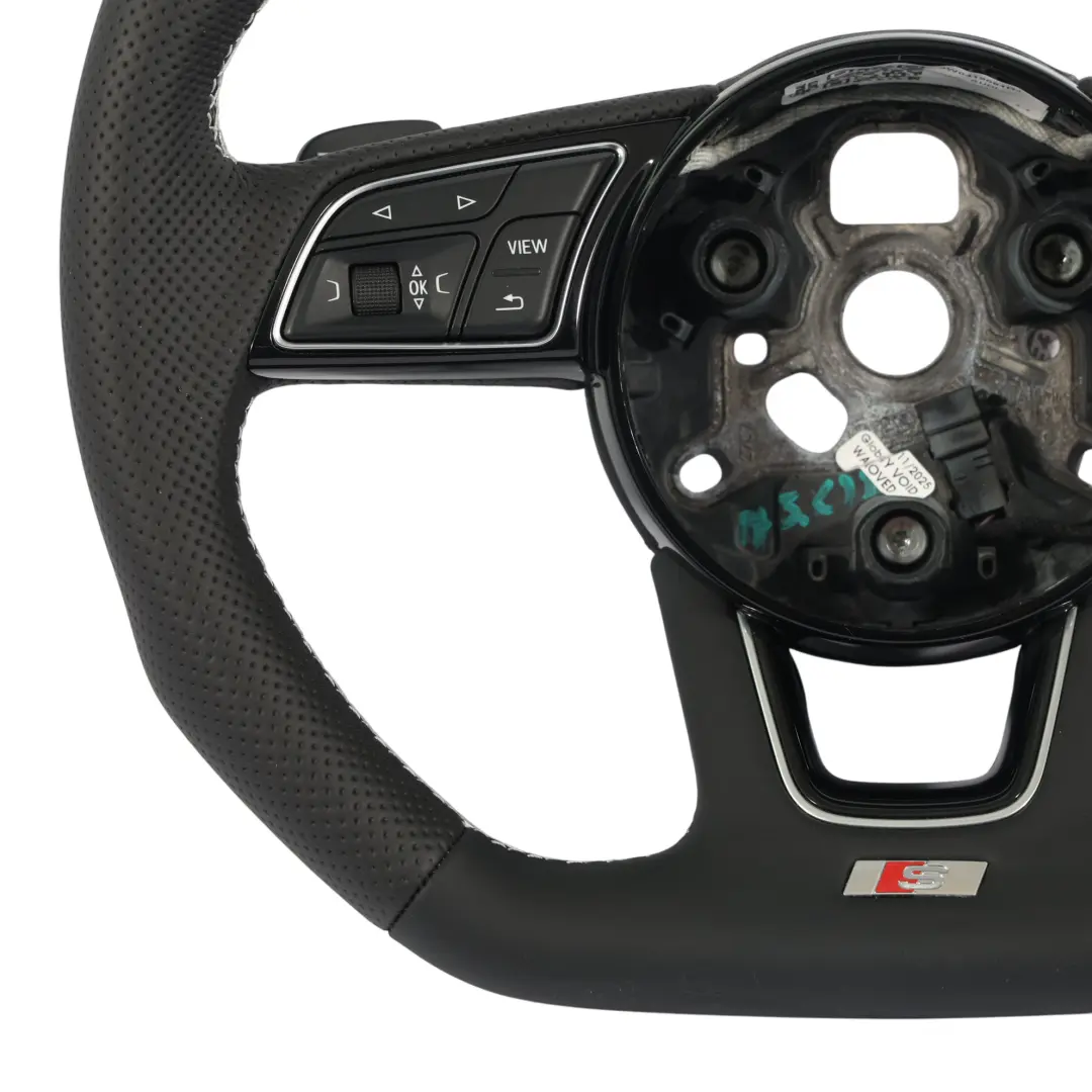 Steering Wheel NEW Black Leather Flat Bottom to Audi A4 S4 B9 A5 S5 F5 with Part number 8W0419091DJ Audi A4 S4 B9 A5 S5 F5 Steering Wheel NEW Black Leather Flat Bottom - SKU 8W0419091DJ-1 - Part number 8W0419091DJ