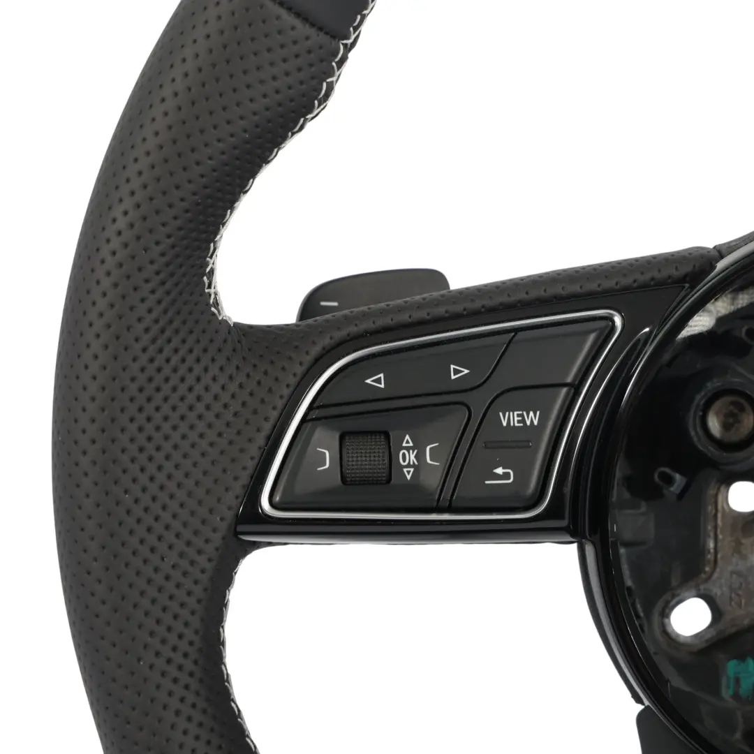 NUEVO Cuero Negro Fondo Plano para Audi A4 S4 B9 A5 S5 F5 Volante con número de pieza 8W0419091DJ Audi A4 S4 B9 A5 S5 F5 Volante NUEVO Cuero Negro Fondo Plano - SKU 8W0419091DJ-1 - Número de pieza 8W0419091DJ