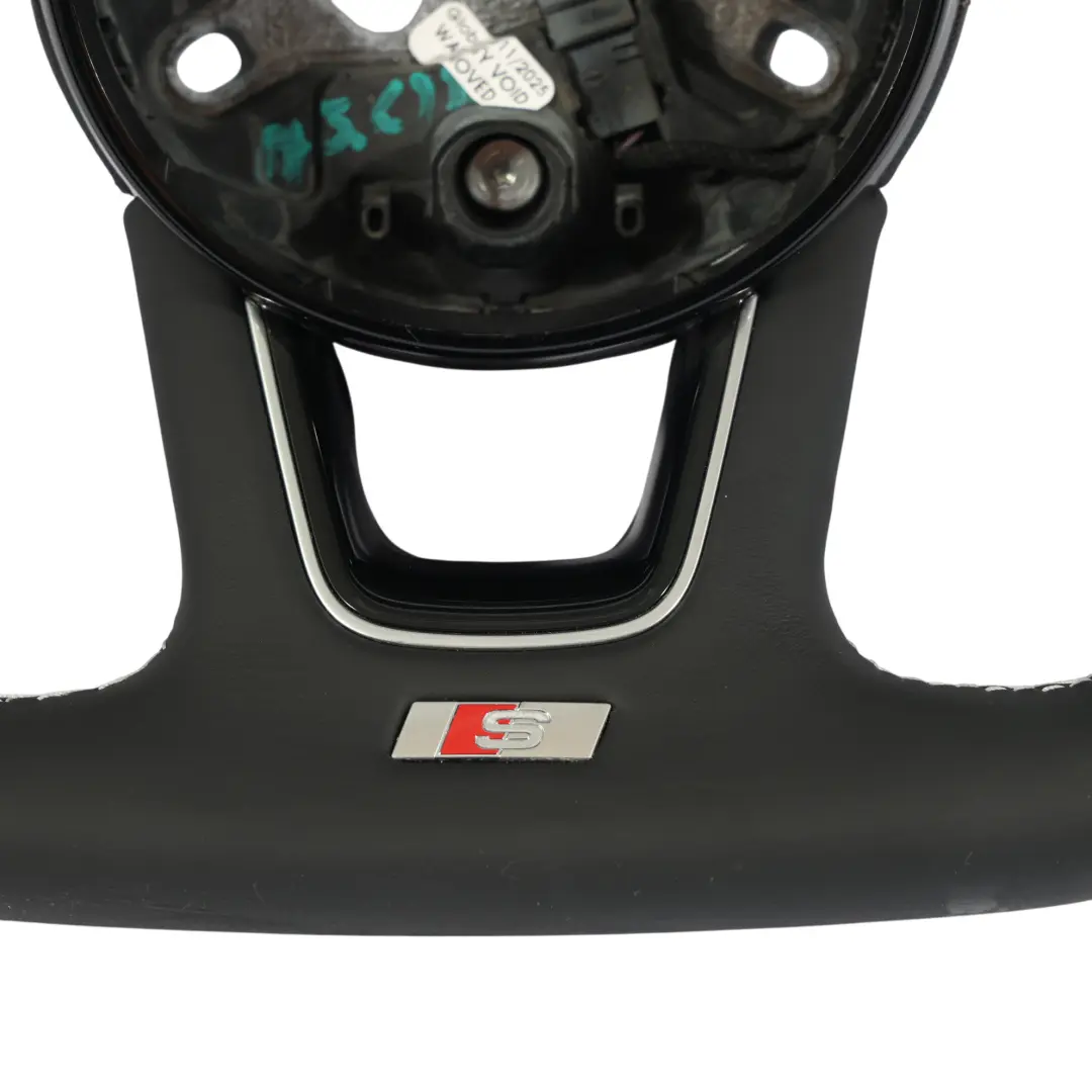 Audi A4 S4 B9 A5 S5 F5 Volante NUOVO In Pelle Nera Fondo Piatto - SKU 8W0419091DJ-1 - Numero di parte 8W0419091DJ