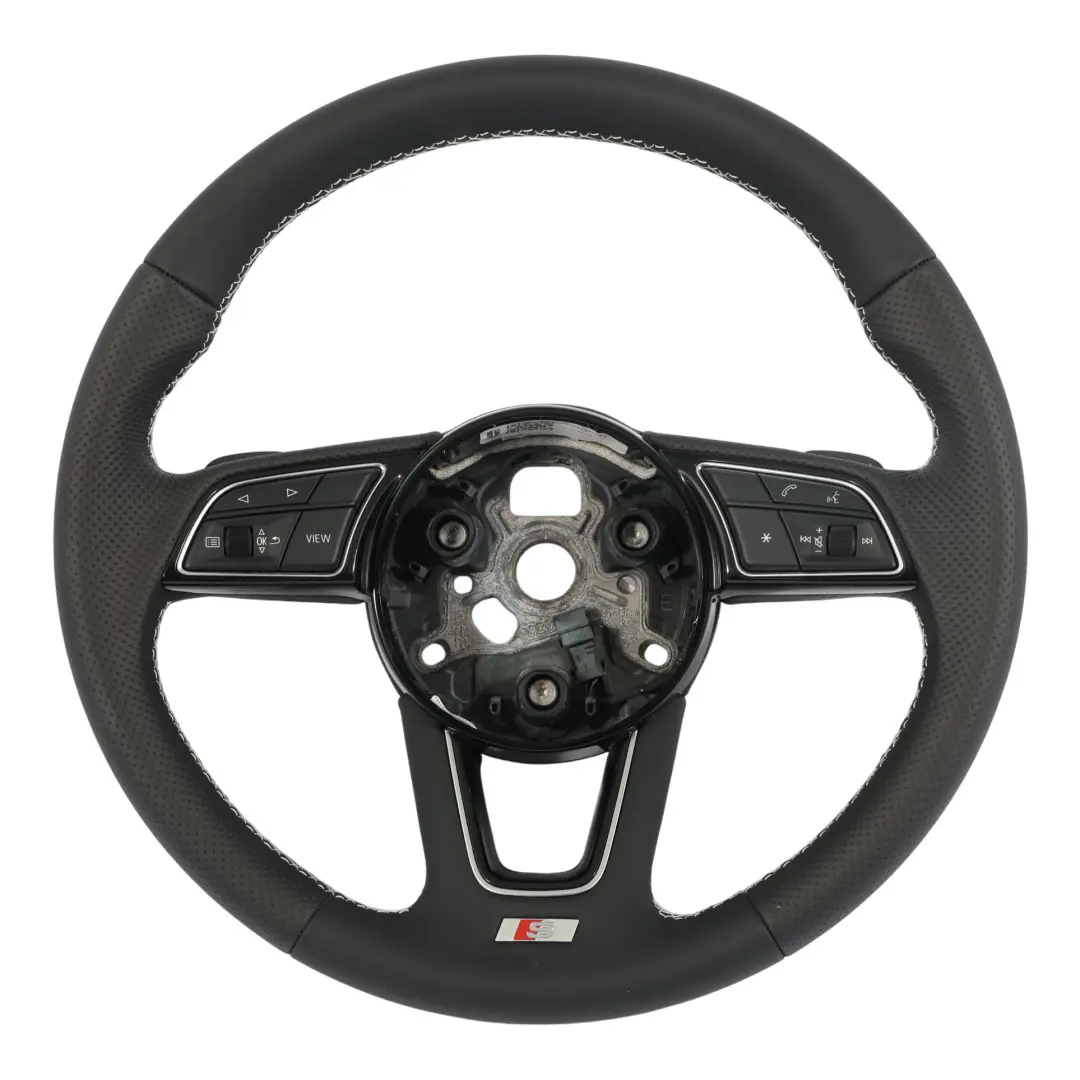 Audi A4 B9 A5 F5 Volant S Line NOUVEAU Palettes En Cuir Noir - SKU 8W0419091FT-1 - Numéro de pièce 8W0419091FT