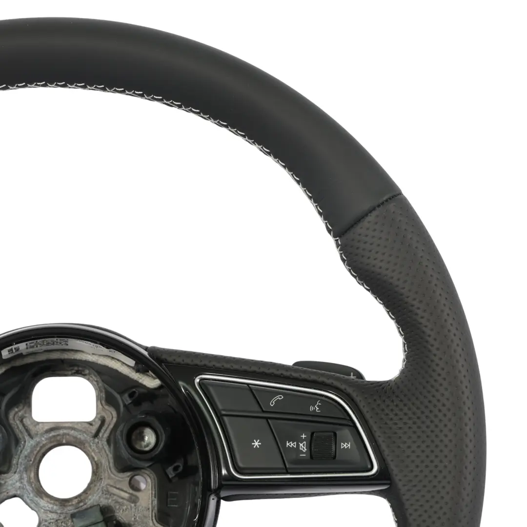 Steering Wheel S Line NEW Black Leather Paddles to Audi A4 B9 A5 F5 with Part number 8W0419091FT Audi A4 B9 A5 F5 Steering Wheel S Line NEW Black Leather Paddles - SKU 8W0419091FT-1 - Part number 8W0419091FT
