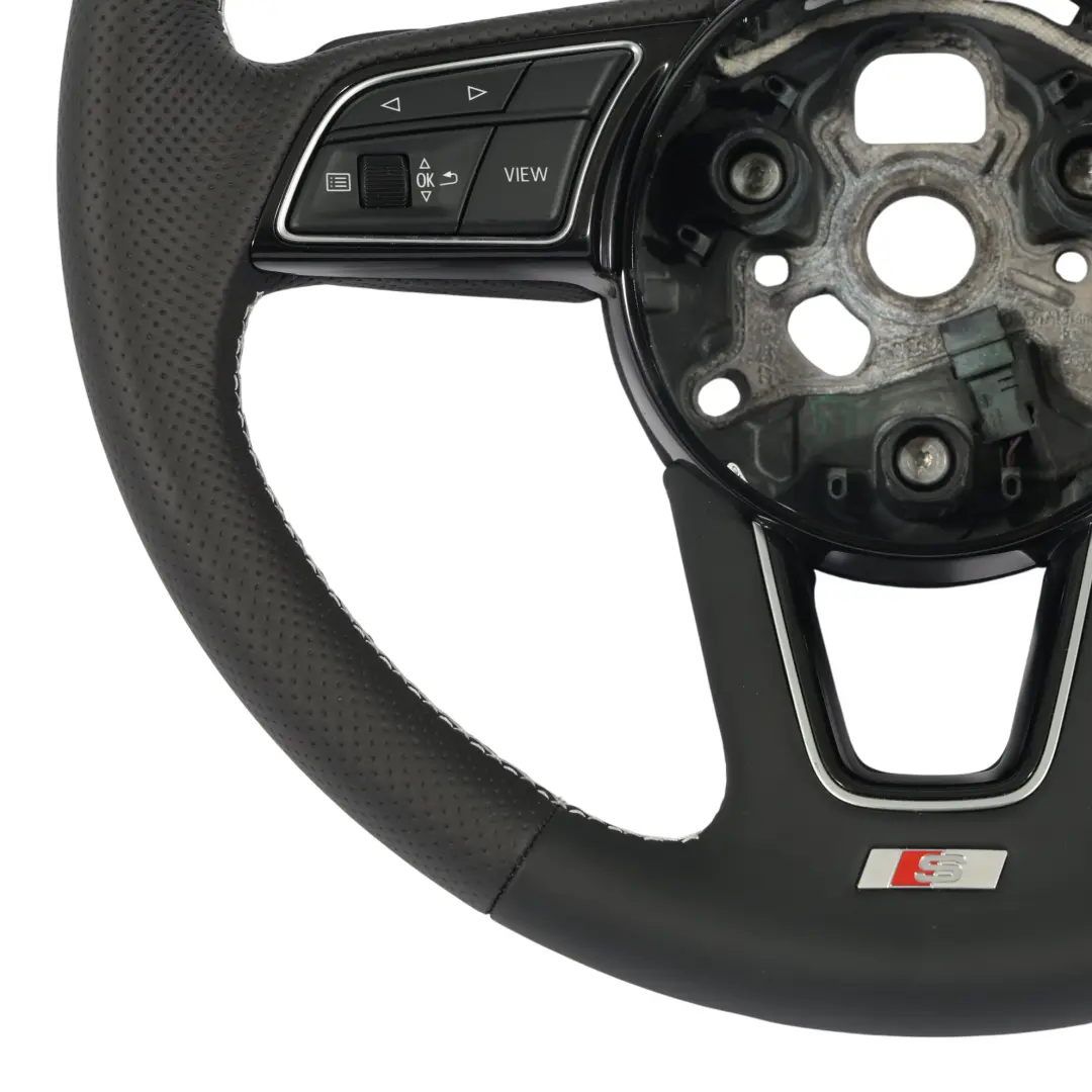 NUEVO Cuero Negro Levas para Audi A4 B9 A5 F5 Volante S Line con número de pieza 8W0419091FT Audi A4 B9 A5 F5 Volante S Line NUEVO Cuero Negro Levas - SKU 8W0419091FT-1 - Número de pieza 8W0419091FT