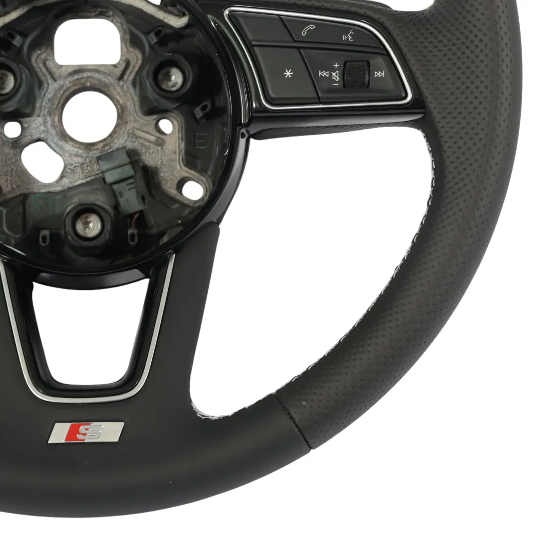 Audi A4 B9 A5 F5 Kierownica S Line NOWA Czarna Skóra Łopatki - SKU 8W0419091FT-1 - Numer Części 8W0419091FT