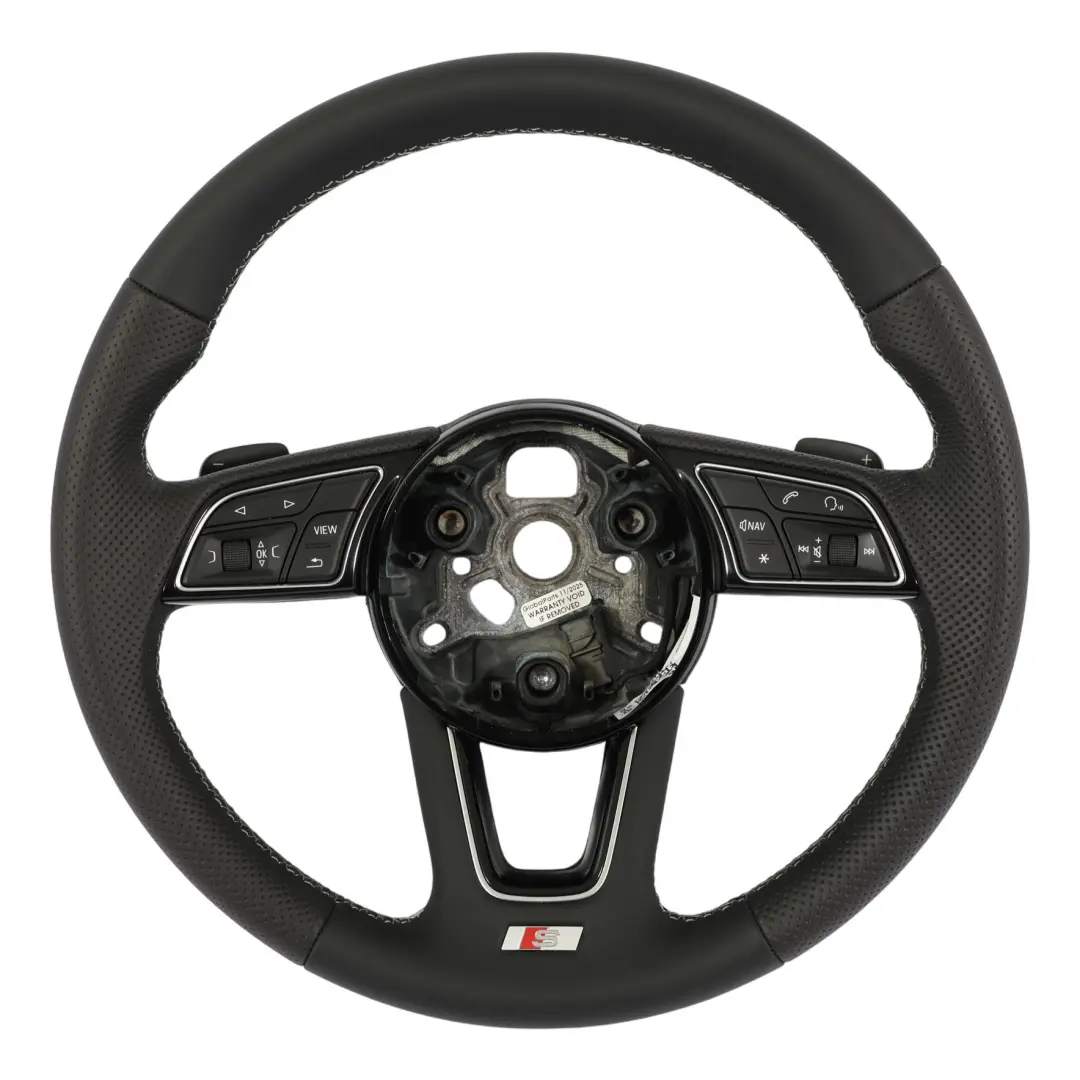 Kierownica S-Line NOWA Czarna Skóra Łopatki do Audi A4 B9 A5 F5 o numerze 8W0419091P Audi A4 B9 A5 F5 Kierownica S-Line NOWA Czarna Skóra Łopatki - SKU 8W0419091P-1 - Numer Części 8W0419091P