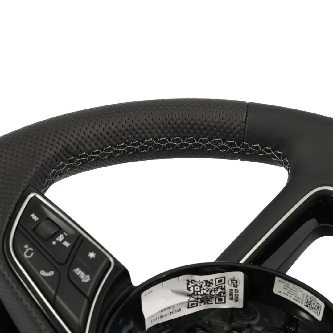 Steering Wheel S-Line NEW Black Leather Paddle Shift to Audi A4 B9 A5 F5 with Part number 8W0419091P Audi A4 B9 A5 F5 Steering Wheel S-Line NEW Black Leather Paddle Shift - SKU 8W0419091P-1 - Part number 8W0419091P