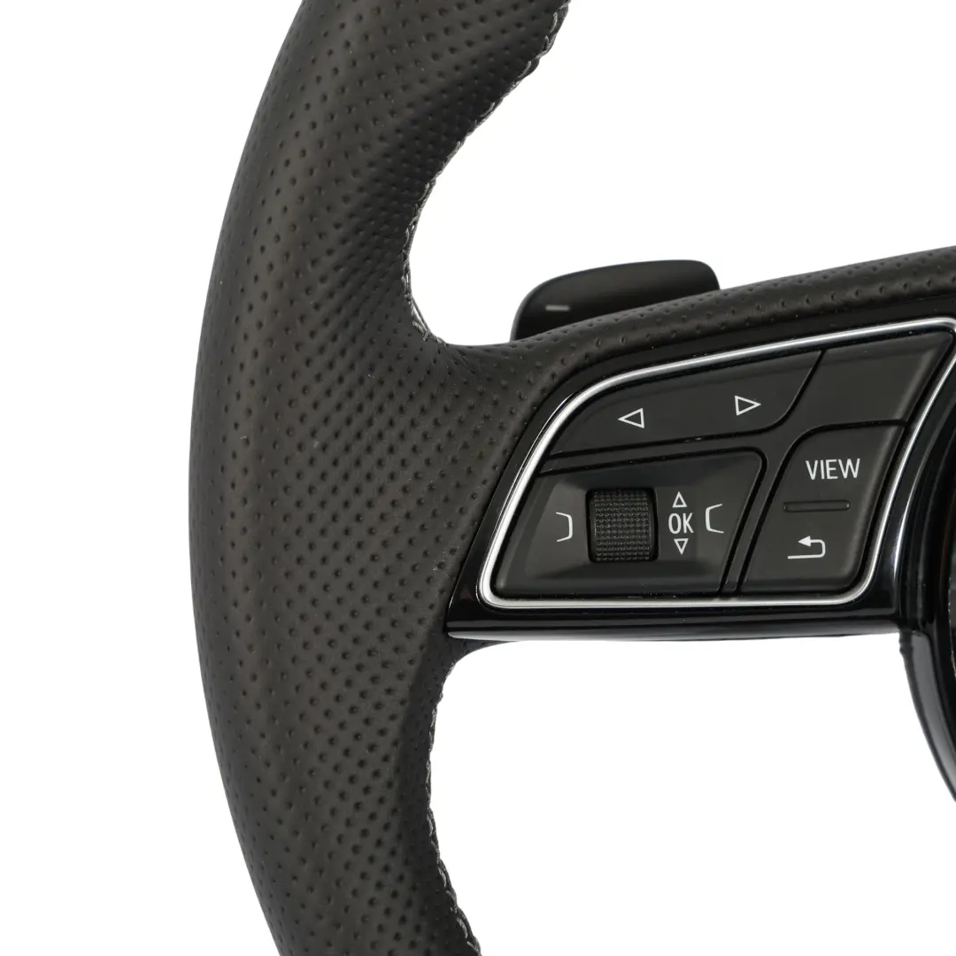 Audi A4 B9 A5 F5 Volant S-Line NEUF Cuir Noir Palettes Changement - SKU 8W0419091P-1 - Numéro de pièce 8W0419091P