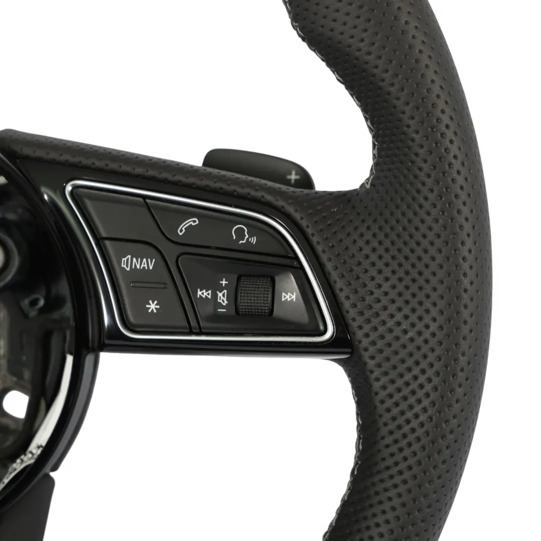 NUEVO Cuero Negro Palanca de Cambio para Audi A4 B9 A5 F5 Volante S-Line con número de pieza 8W0419091P Audi A4 B9 A5 F5 Volante S-Line NUEVO Cuero Negro Palanca de Cambio - SKU 8W0419091P-1 - Número de pieza 8W0419091P