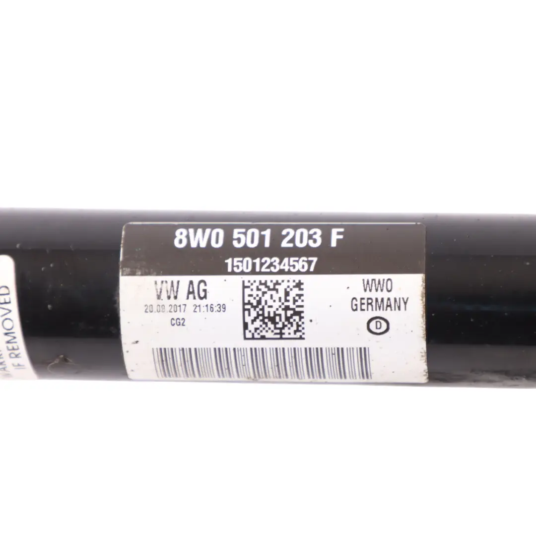 Driveshaft Drive Shaft Rear Left N/S to Audi A4 B9 A5 F5 with Part number 8W0501203F Audi A4 B9 A5 F5 Driveshaft Drive Shaft Rear Left N/S - SKU 8W0501203F - Part number 8W0501203F