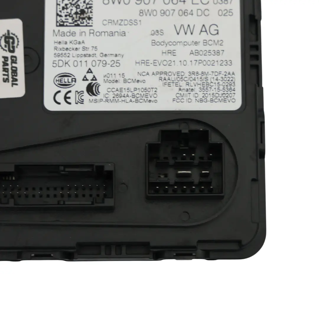 Audi A5 F5 BCM BCM Centralina Di Controllo Di Bordo ECU - SKU 8W0907064EC - Numero di parte 8W0907064EC