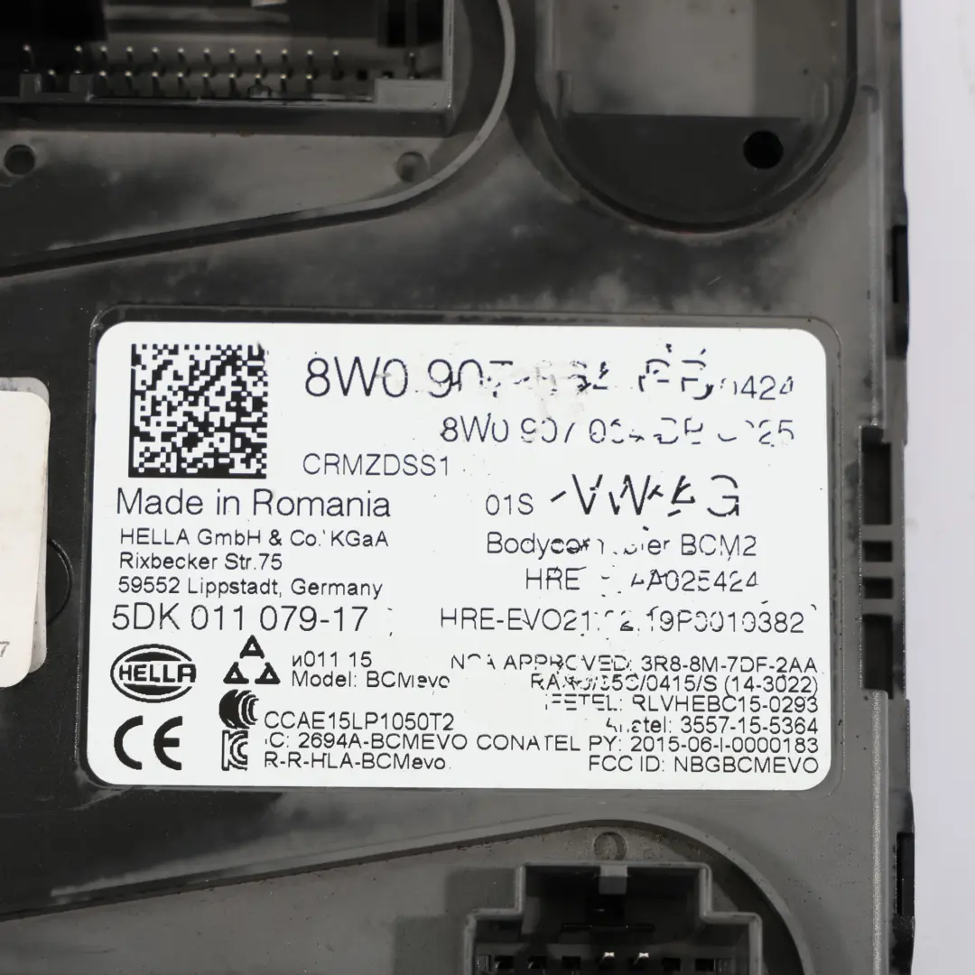 Central Body Control Module BCM Unit ECU to Audi A4 B9 A5 F5 with Part number 8W0907064GB Audi A4 B9 A5 F5 Central Body Control Module BCM Unit ECU - SKU 8W0907064GB - Part number 8W0907064GB