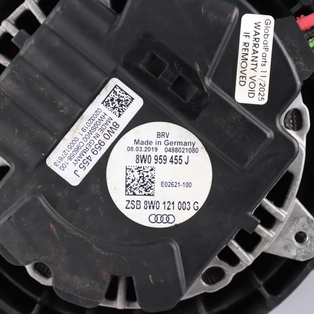 Audi A4 B9 Radiator Fan Engine Cooling Fan Motor Blades 400W - SKU 8W0959455J - Part number 8W0959455J