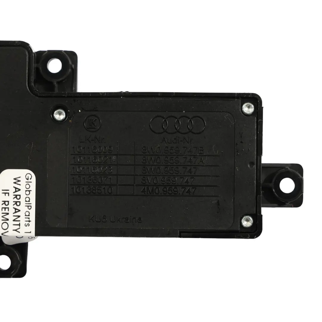 Audi A5 F5 Coupe Interrupteur De Réglage De Siège Avant Droit - SKU 8W0959747A - Numéro de pièce 8W0959747A