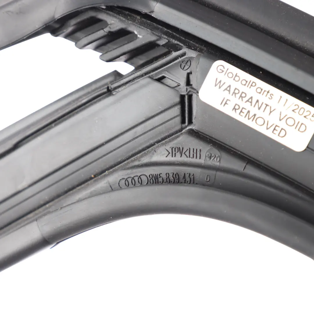 Audi A4 B9 Window Frame Rear Door Cover Trim Seal Guide Left N/S - SKU 8W5839431D - Part number 8W5839431D