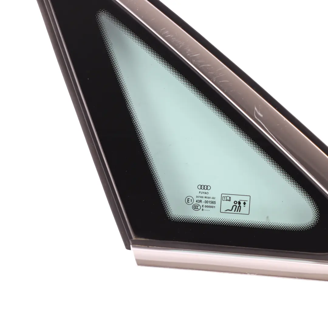 Quarter Triangle Side Window Glass Left N/S AS2 to Audi A4 B9 Rear with Part number 8W5845297D Audi A4 B9 Rear Quarter Triangle Side Window Glass Left N/S AS2 - SKU 8W5845297D-1 - Part number 8W5845297D