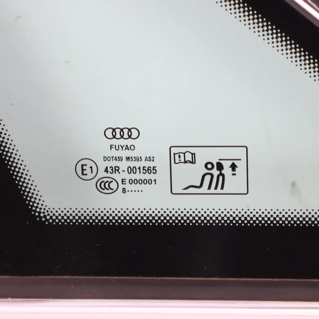 Vetro Triangolare Laterale Posteriore Sinistro per Audi A4 B9 con numero di parte 8W5845297D Audi A4 B9 Vetro Triangolare Laterale Posteriore Sinistro - SKU 8W5845297D-1 - Numero di parte 8W5845297D