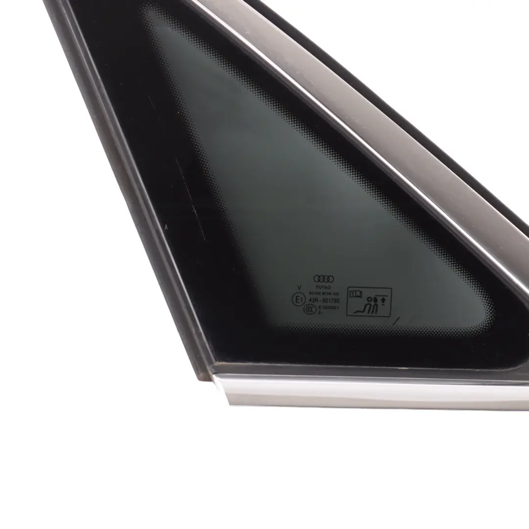 Quarter Side Window Glass Left N/S Tinted AS3 to Audi A4 B9 Rear with Part number 8W5845297E Audi A4 B9 Rear Quarter Side Window Glass Left N/S Tinted AS3 - SKU 8W5845297E - Part number 8W5845297E