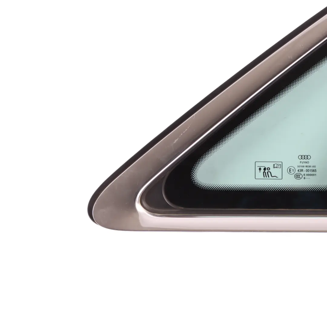 Quarter Triangle Side Window Glass Right O/S AS2 to Audi A4 B9 Rear with Part number 8W5845298D Audi A4 B9 Rear Quarter Triangle Side Window Glass Right O/S AS2 - SKU 8W5845298D-1 - Part number 8W5845298D