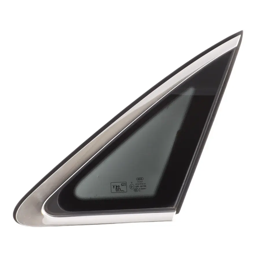 Quarter Side Window Glass Tinted AS3 Right O/S to Audi A4 B9 Rear with Part number 8W5845298E Audi A4 B9 Rear Quarter Side Window Glass Tinted AS3 Right O/S - SKU 8W5845298E - Part number 8W5845298E