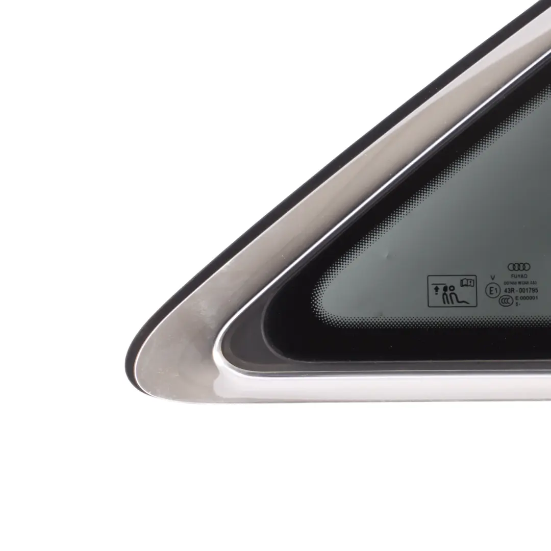 Quarter Side Window Glass Right O/S Tinted AS3 to Audi A4 B9 Rear with Part number 8W5845298E Audi A4 B9 Rear Quarter Side Window Glass Right O/S Tinted AS3 - SKU 8W5845298E - Part number 8W5845298E
