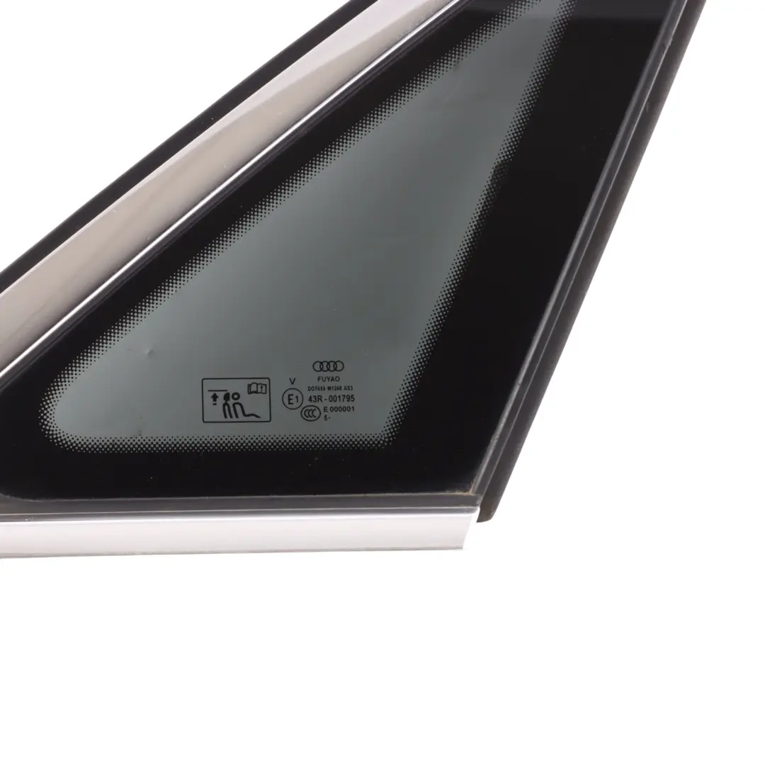 Quarter Side Window Glass Tinted AS3 Right O/S to Audi A4 B9 Rear with Part number 8W5845298E Audi A4 B9 Rear Quarter Side Window Glass Tinted AS3 Right O/S - SKU 8W5845298E - Part number 8W5845298E
