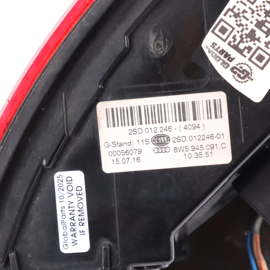 Audi A4 B9 Tail Light Lamp Side Panel Rear Left N/S Outer Taillight - SKU 8W5945091C - Part number 8W5945091C