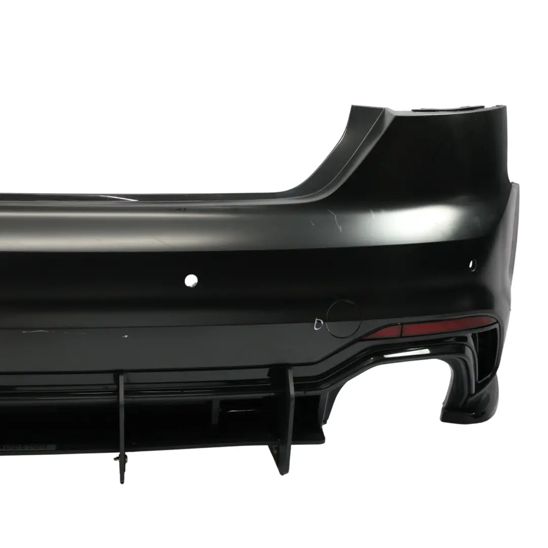 Audi RS5 F5 Rear Bumper Trim Panel Maxton Diffuser Mythical Black Metallic - Y9T - SKU 8W6807067AC-MYB - Part number 8W6807067AC