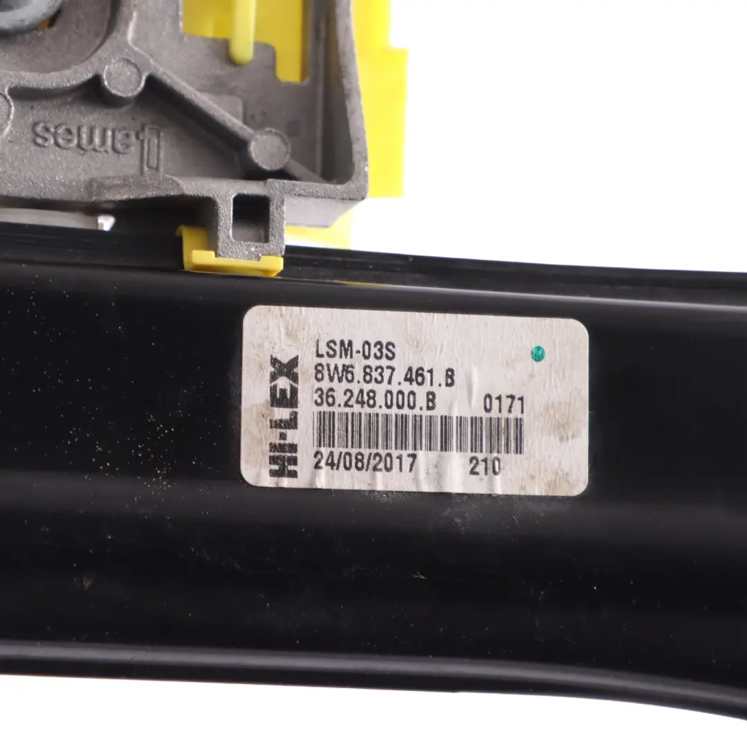 Audi A5 F5 Coupe Door Window Lifter Regulator Mechanism Left N/S - SKU 8W6837461B - Part number 8W6837461B