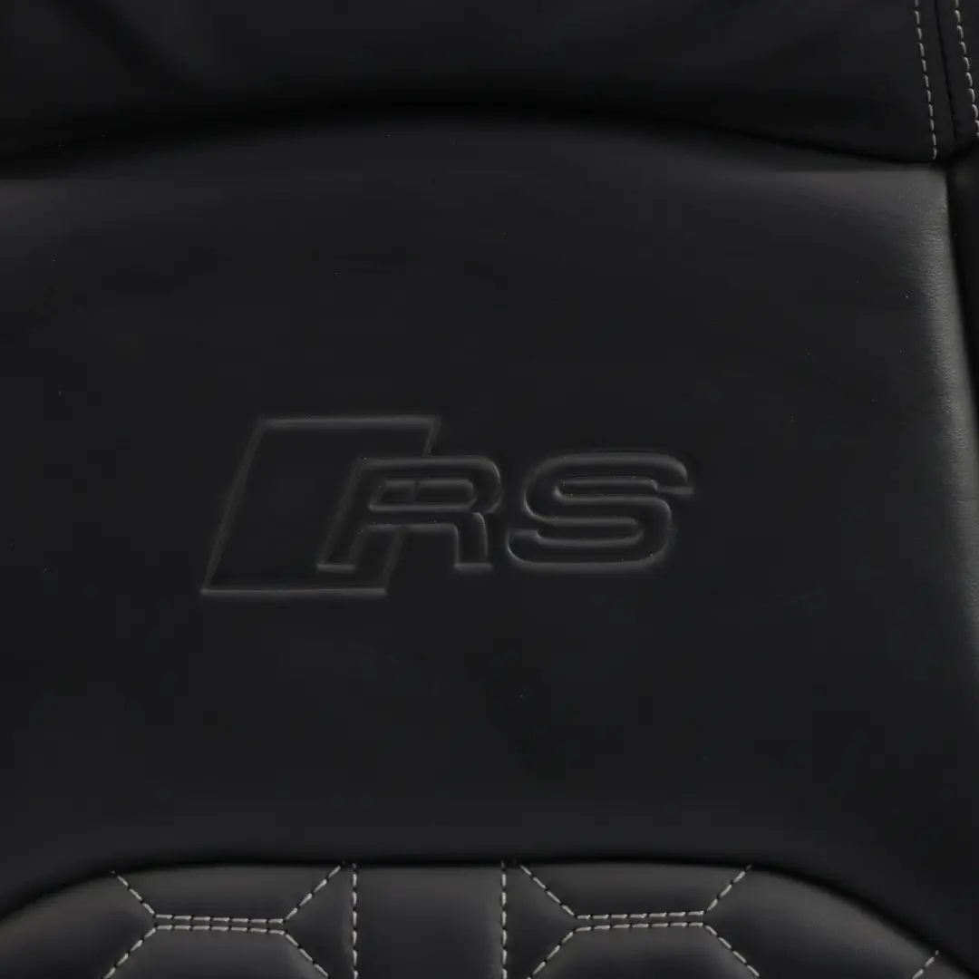 Audi RS5 F5 Sport Sitzrückenlehne Beheizte Abdeckung Schwarz Leder Vorne Links - SKU 8W6881805BF - Teilenummer 8W6881805BF