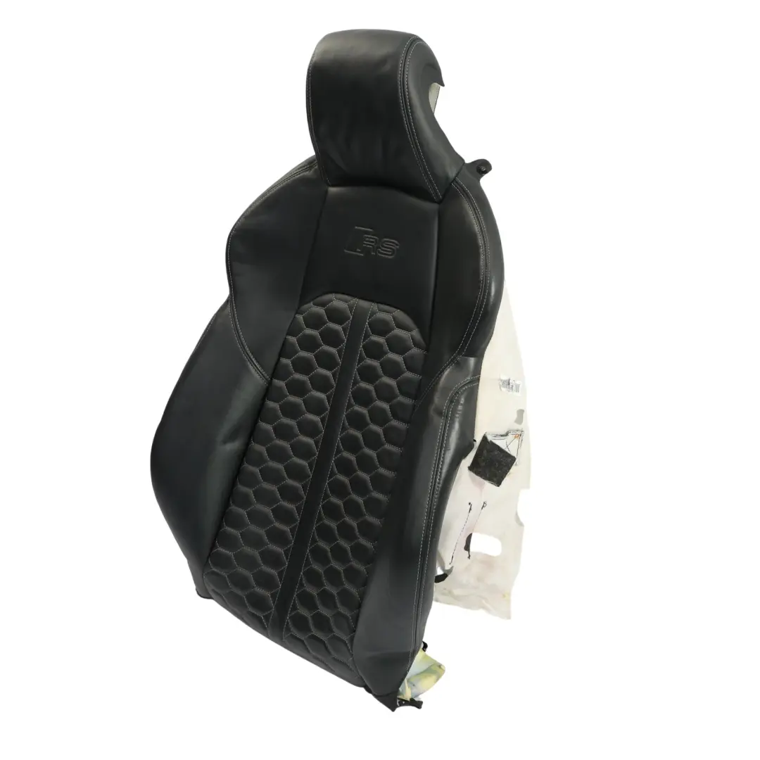 Audi RS5 F5 Housse Chauffante De Dossier De Siège Sport Avant Gauche Cuir Noir - SKU 8W6881805BF - Numéro de pièce 8W6881805BF