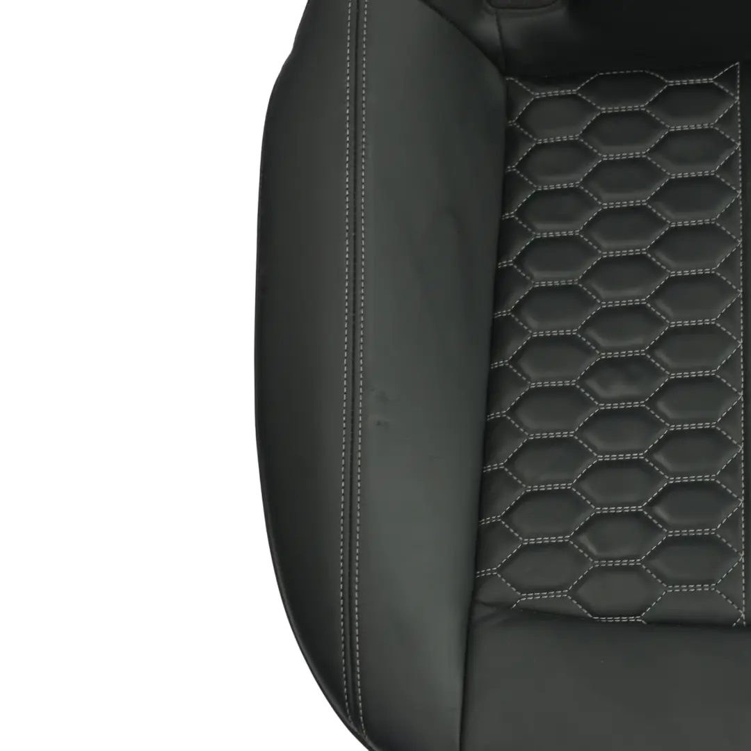 Audi RS5 F5 Coupe Kanapa Siedzisko Tylne Czarna Skóra Szara Nić - SKU 8W6885403S - Numer Części 8W6885403S