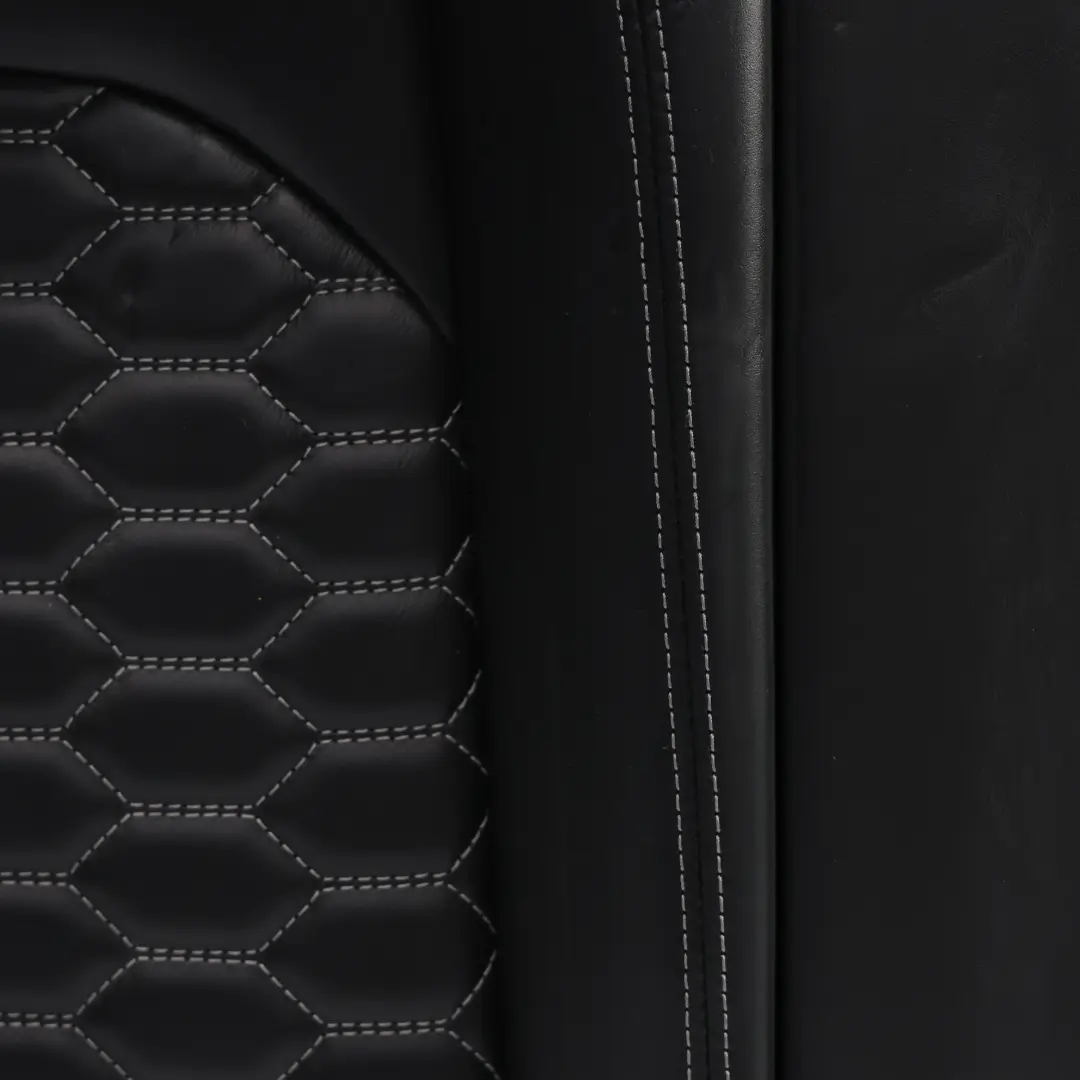 Audi RS5 F5 Coupe Seat Backrest Cover Rear Right O/S Black Leather - SKU 8W6885806S - Part number 8W6885806S