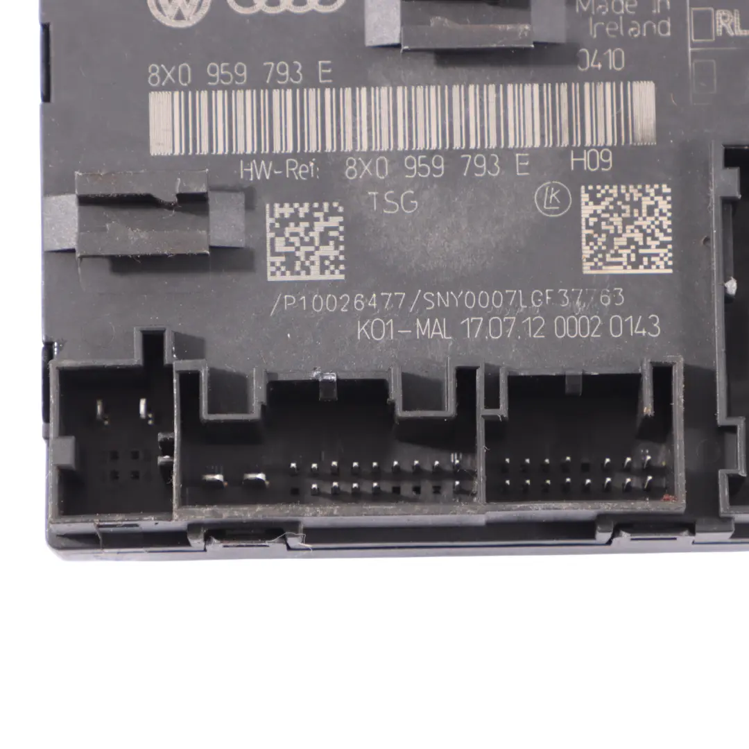 Modulo Porta Anteriore Unità Controllo Lato Guida per Audi A1 8X Q3 8U con numero di parte 8X0959793E Audi A1 8X Q3 8U Modulo Porta Anteriore Unità Controllo Lato Guida - SKU 8X0959793E - Numero di parte 8X0959793E